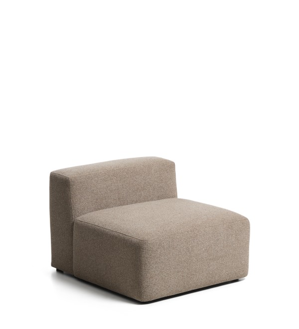 Коричневое кресло из синели Blok, 90 см