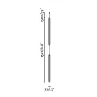 Подвесной светильник LUMINA 600 2L COL EMP SM черный LED 24W 2200K DALI