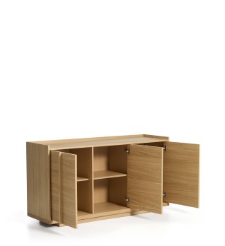 Комод Onix с отделкой из дубового шпона натурального оттенка, 150 x 80 см