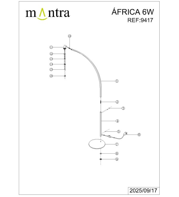 9417 Торшер MANTRA AFRICA