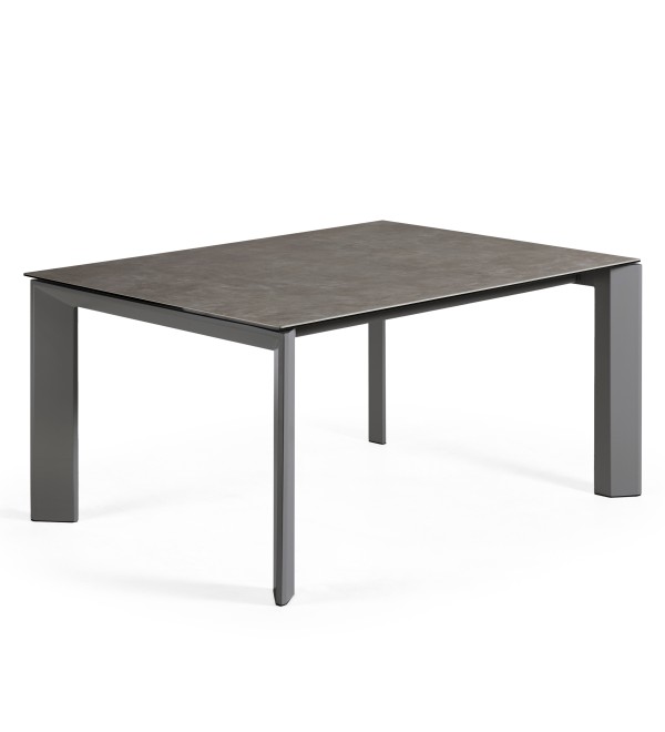 Стол Atta 160 (220) x90 антрацит, серый, керамика