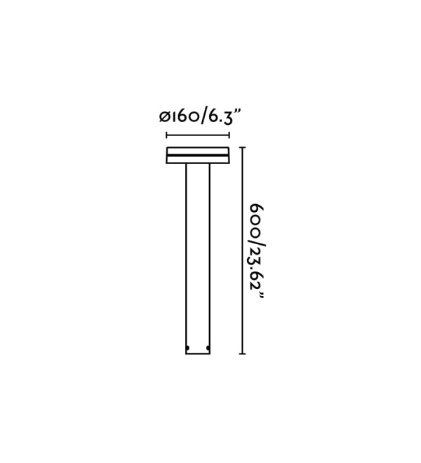 ESPOT 600 Ландшафтный светильник ржаво-коричневый 12W 2200-2700-3200-4000