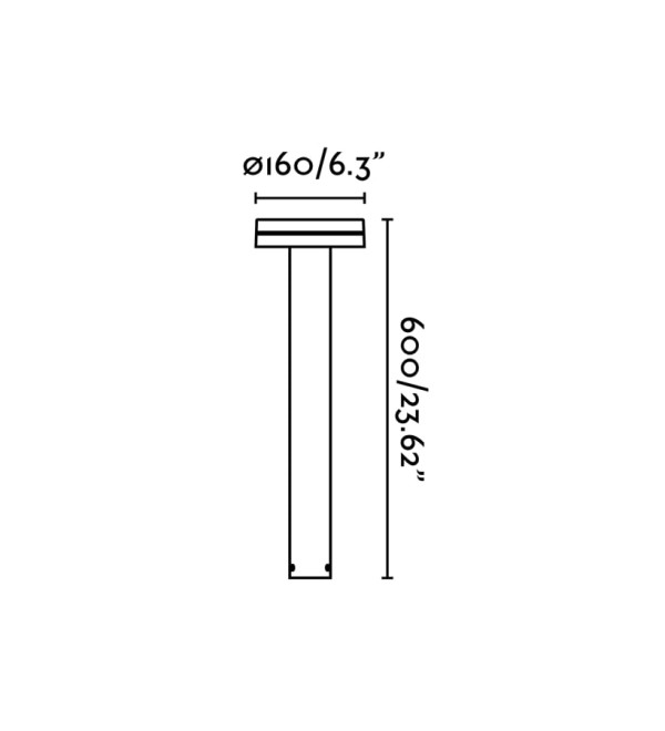 ESPOT 600 Ландшафтный светильник ржаво-коричневый 12W 2200-2700-3200-4000