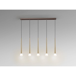 Komet Подвесной светильник 5L золотистый/кофейный