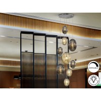 Подвесной светильник Ovila дымчатый/янтарный 9L