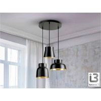 Vulcano Люстра 3L D50 черный/золотистый