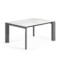 Стол Atta 160 (220) x90 антрацит, керамика