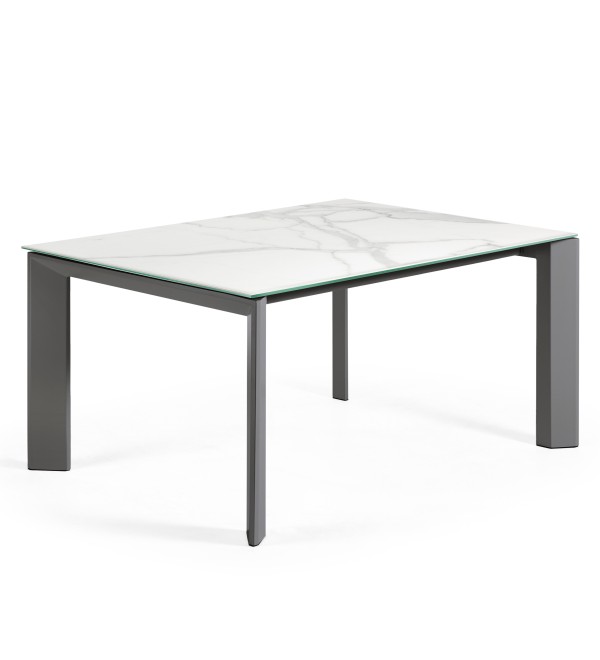 Стол Atta 160 (220) x90 антрацит, керамика