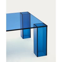 Журнальный столик Adularia из синего стекла 140 x 60