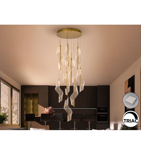 Люстра Velas 9L золотая DIM