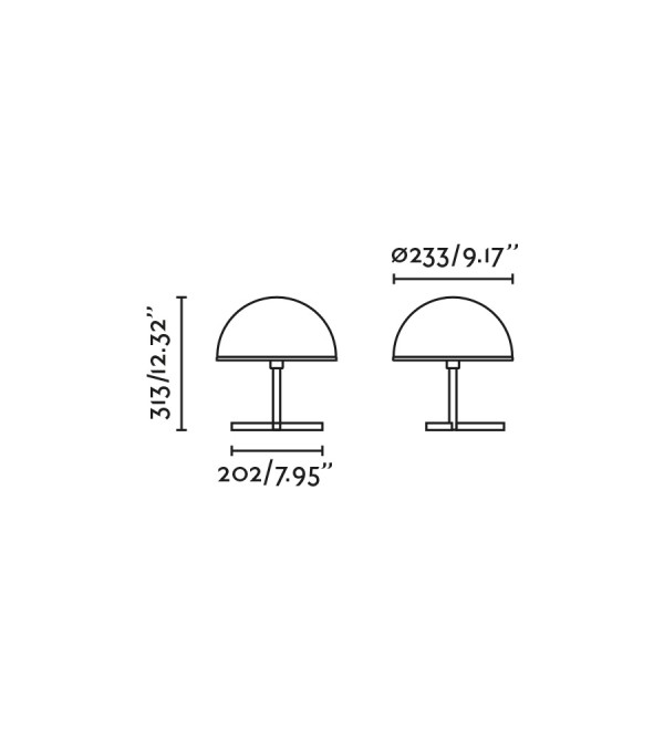 DOME S Настольная лампа черная 1XE27
