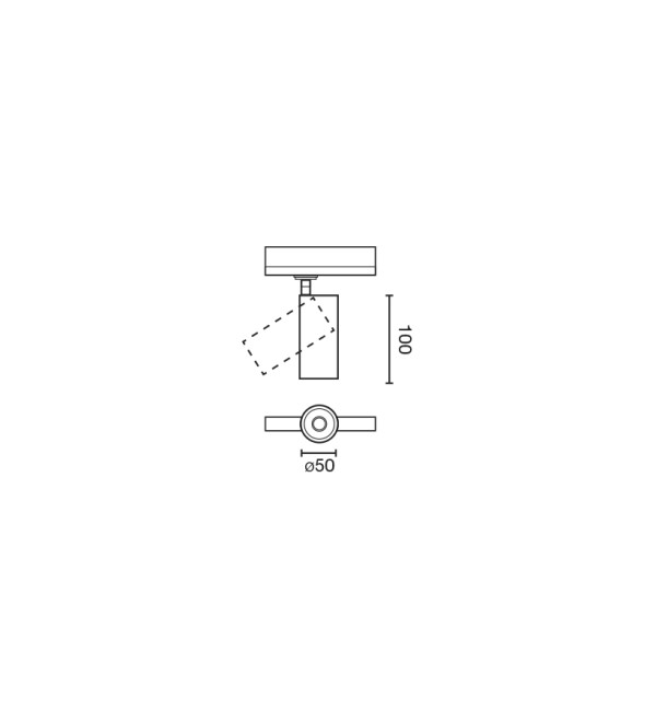 FOST Трековый светильник Ш50 15W черный 20° 3000K CRI97 DALI