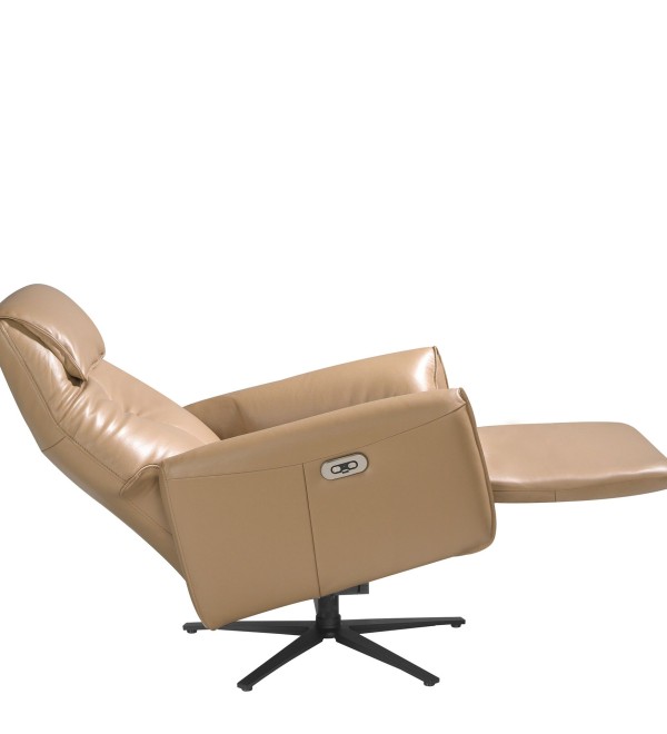 Вращающееся кресло Double Relax/ 5086 с кожаной обивкой