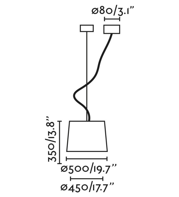 Люстра Gonga черная 1L