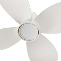Потолочный вентилятор KLOVER S Ш800MM белый 4P 18W LED CCT DIM TUYA