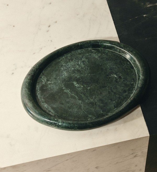 Поднос Lenorel из зеленого мрамора 30 x 23 см