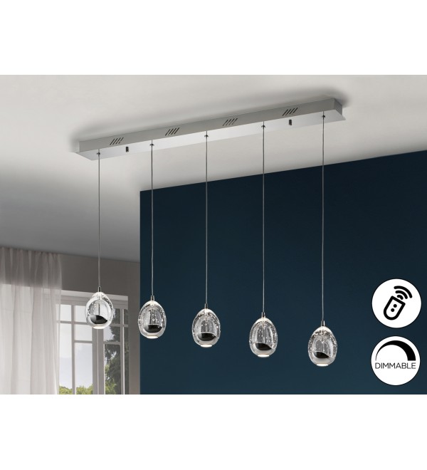 Подвесной светильник Rocio 5L хром DIMMABLE