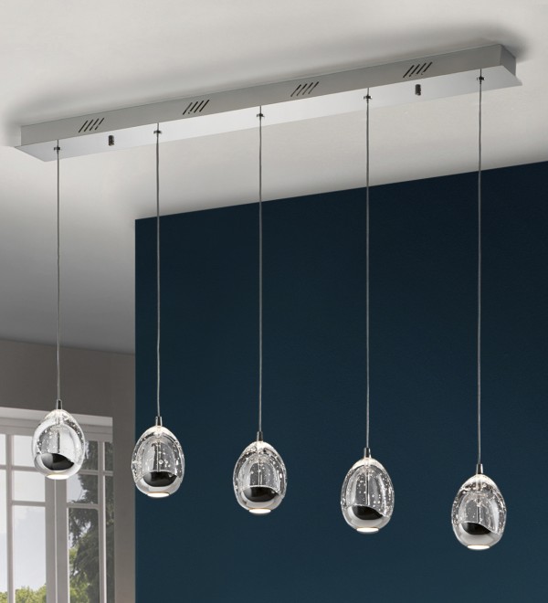 Подвесной светильник Rocio 5L хром DIMMABLE