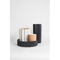 Ваза Plisse Stone коричневая