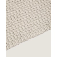 Ковер Mascarell из хлопка и полиэстера белого цвета 70 x 140 см