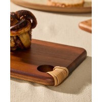 Sardis Сервировочная доска из древесины акации и ротанга 35 x 15 см