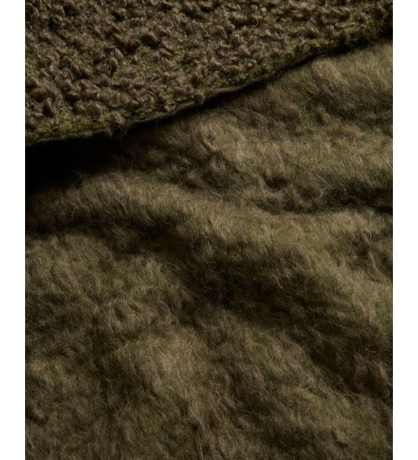 Плед Nemora зеленый из смесовой шерсти, 130 x 170 см