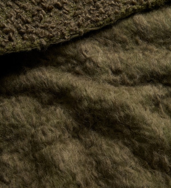 Плед Nemora зеленый из смесовой шерсти, 130 x 170 см