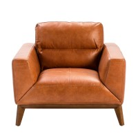 Кресло из кожи KF1016-1P /5036 светло-коричневое
