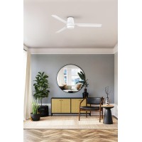 Потолочный вентилятор PUNT TUB M Ш1300MM белый 3 P LED 18W TUYA