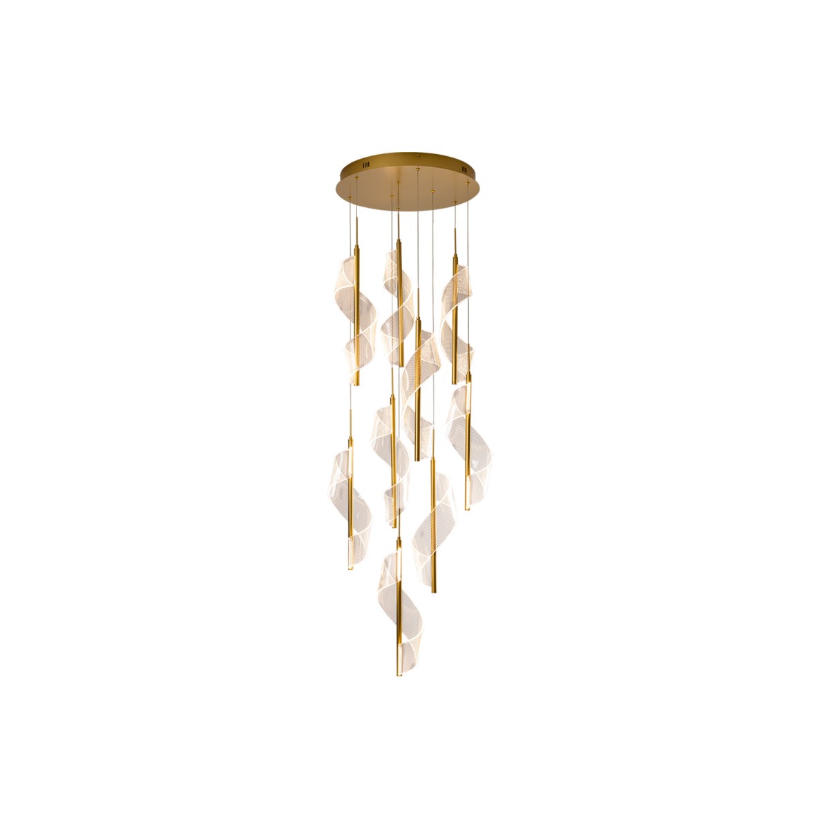 Люстра Velas 9L золотая DIM