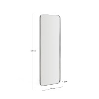 Черное металлическое зеркало Marco 30 x 100 см