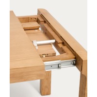 Раздвижной стол Erisia из массива дуба с натуральной отделкой, 180 (230) x 90 см