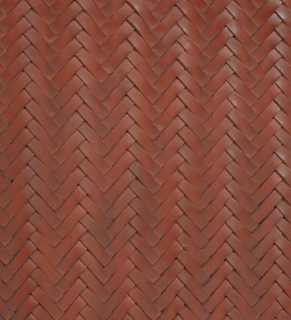 Изголовье кровати Natesa из массива тика и кожи 163 x 60 см