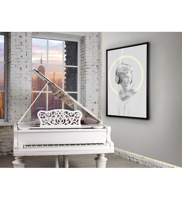 Картина Busto белый LED 80X120