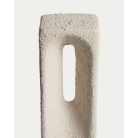 Скульптура Vriona из папье-маше цвета экрю 11 x 44,5 см