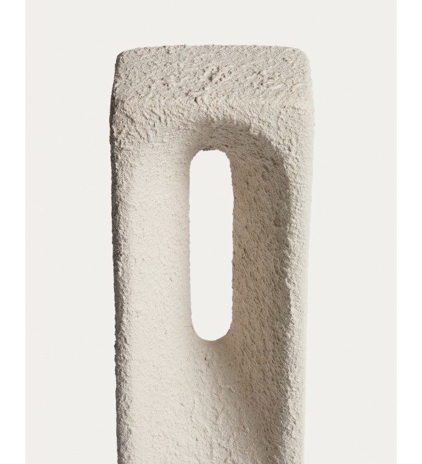 Скульптура Vriona из папье-маше цвета экрю 11 x 44,5 см