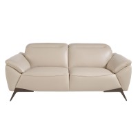 Диван 2-х местный 6131/KF072-2P-M5652 с обивкой из серо-бежевой кожи