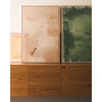 Абстрактная картина Selnar бежевая 60 x 90 см