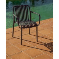 Уличный стул Isabellini из пластика графитового цвета