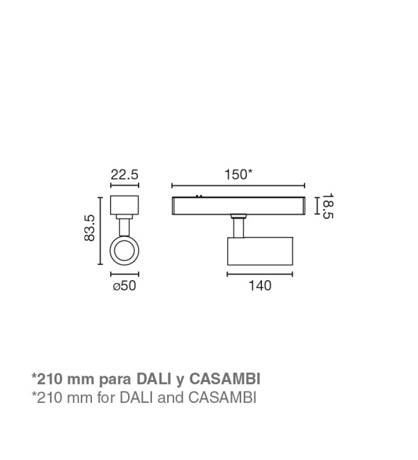 Трековый светильник NESO SLIM HOLE-10W 2700K 36 GRADOS черный CASAMBI