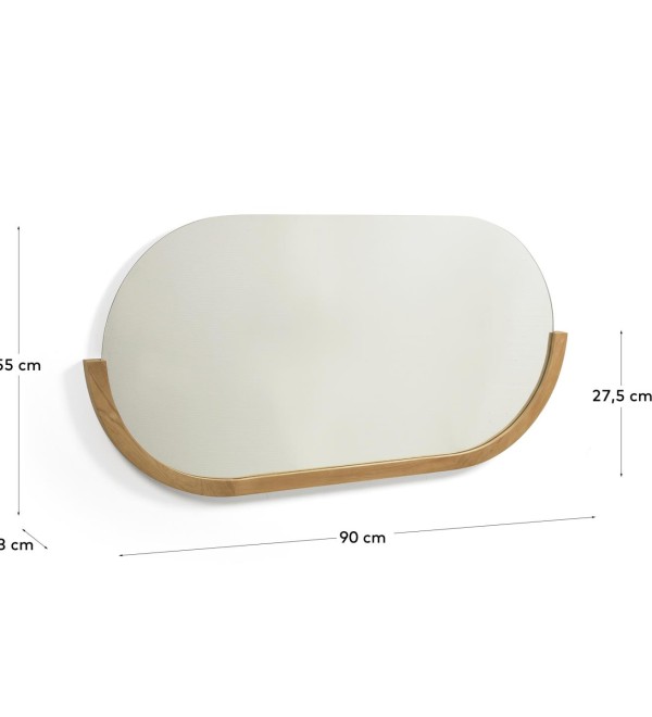 Зеркало Rokia из массива тика 90 x 65 см