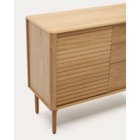 Lenon Сервант с 1 дверцей и 3 ящиками из шпона дуба 105 x 84 см