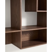 Модульный стеллаж Ina из ясеневого шпона с отделкой под орех, 80 x 80 см