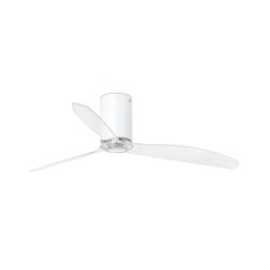 Матово-белый / прозрачный потолочный вентилятор Mini Tube Fan