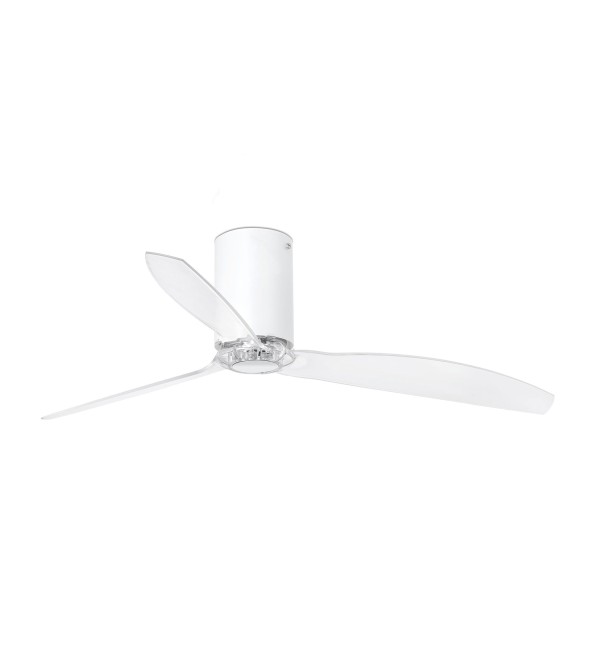 Матово-белый / прозрачный потолочный вентилятор Mini Tube Fan