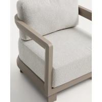 Уличное кресло Nerano из алюминия цвета таупе