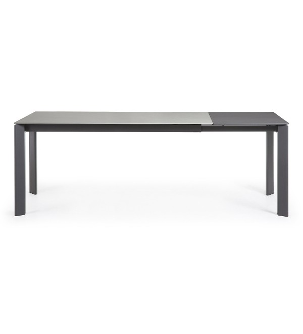 Стол Atta 160 (220) x90 антрацит керамика