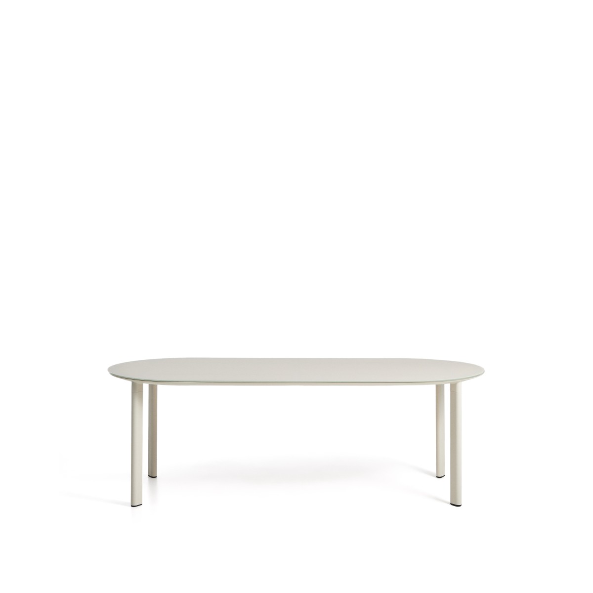 Уличный стол Erice из алюминия и закаленного стекла цвета экрю, 230 x 100 см