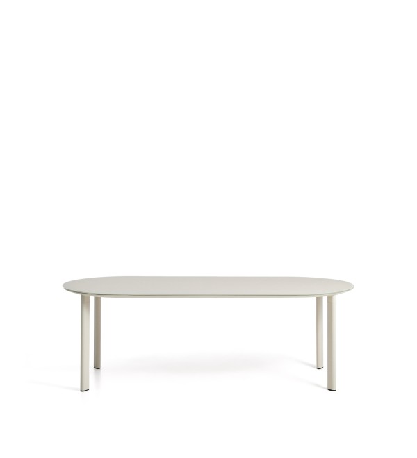 Уличный стол Erice из алюминия и закаленного стекла цвета экрю, 230 x 100 см