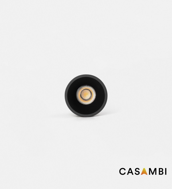 Tulipa Черный встраиваемый даунлайт 10W 55° 3000K CRI90 Casambi
